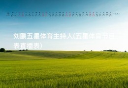 刘鹏五星体育主持人(五星体育节目表直播表)
